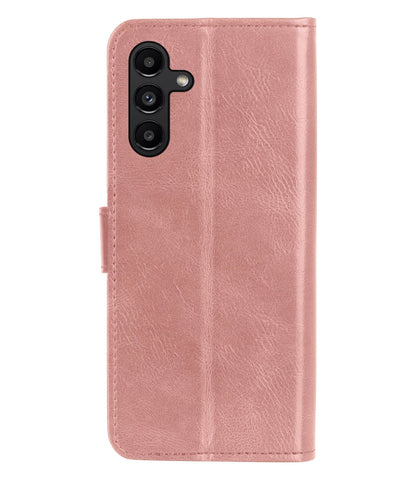Forterra Samsung A13 5G Hoesje Bookcase Cover met Kaarthouder - Rosé goud