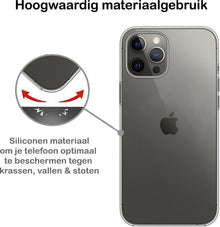 Forterra iPhone 12 Pro Hoesje Siliconen Backcover Lichtgewicht - Transparant