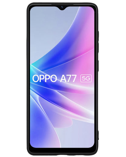 Forterra OPPO A77 Hoesje Siliconen Backcover Lichtgewicht - Zwart