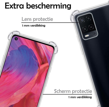 Forterra OPPO A54 Hoesje Shockproof Backcover Siliconen - Transparant