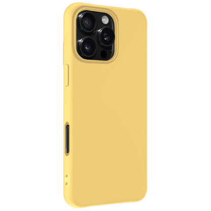 Forterra iPhone 16 Pro Hoesje Siliconen Backcover Lichtgewicht - Geel