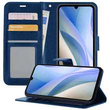 Forterra Samsung A15 Hoesje Bookcase Cover met Kaarthouder - Donkerblauw