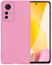 Forterra Xiaomi 12 Lite Hoesje Siliconen Backcover Lichtgewicht - Lichtroze