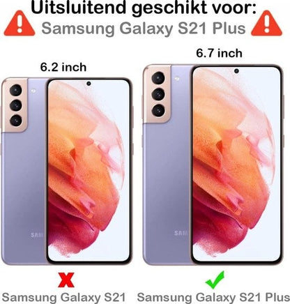 Forterra Samsung S21 Plus Hoesje Siliconen Backcover Lichtgewicht - Lichtroze