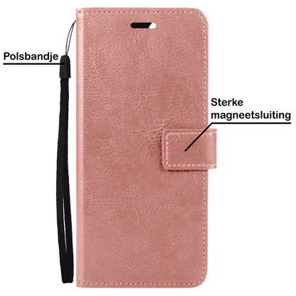 Forterra Samsung M22 Hoesje Bookcase Cover met Kaarthouder - Rosé goud