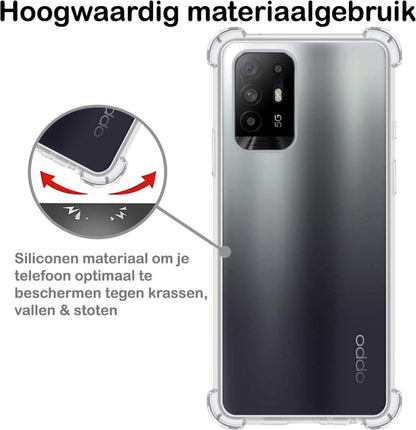 Forterra OPPO A94 5G Hoesje Shockproof Backcover Siliconen - Transparant