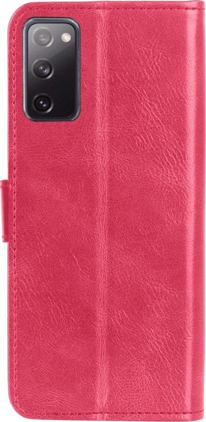 Forterra Samsung S20 FE Hoesje Bookcase Cover met Kaarthouder - Donkerroze