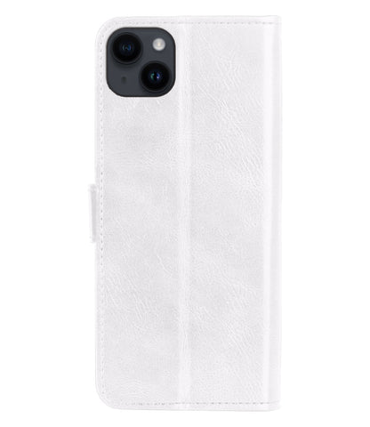 Forterra iPhone 15 Hoesje Bookcase Cover met Kaarthouder - Wit
