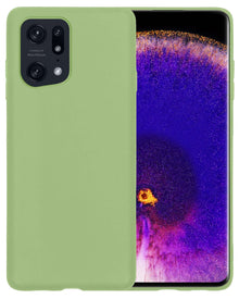 Forterra OPPO Find X5 Pro Hoesje Siliconen Backcover Lichtgewicht - Groen