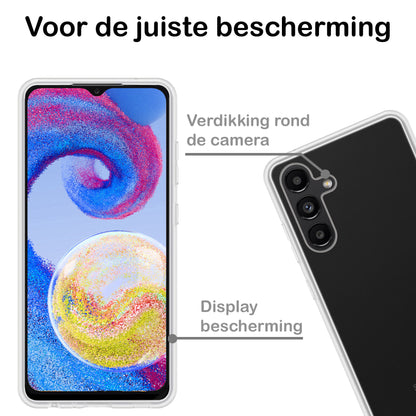Forterra Samsung A04s Hoesje Siliconen Backcover Lichtgewicht - Transparant