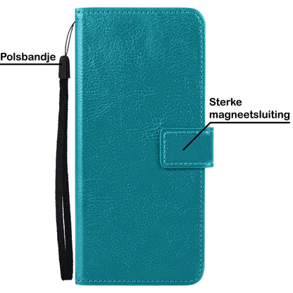 Forterra Samsung S21 FE Hoesje Bookcase Cover met Kaarthouder - Turquoise