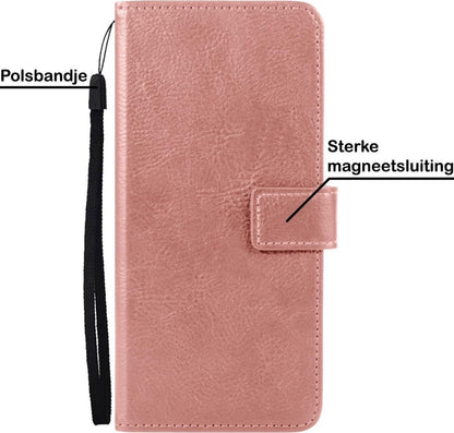 Forterra Samsung S21 Hoesje Bookcase Cover met Kaarthouder - Rosé goud