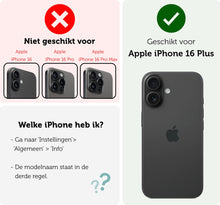 Forterra iPhone 16 Plus Hoesje Siliconen Backcover Lichtgewicht - Zwart
