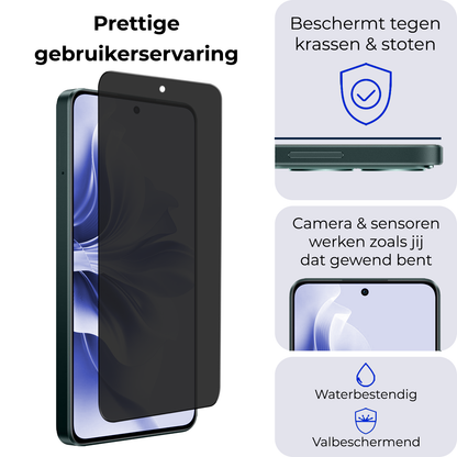 Forterra OPPO Reno 11F Screenprotector Gehard Glas - Privacy