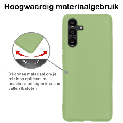 Forterra Samsung A04s Hoesje Siliconen Backcover Lichtgewicht - Groen