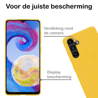 Forterra Samsung A04s Hoesje Siliconen Backcover Lichtgewicht - Geel