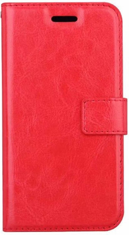Forterra iPhone X Hoesje Bookcase Cover met Kaarthouder - Rood