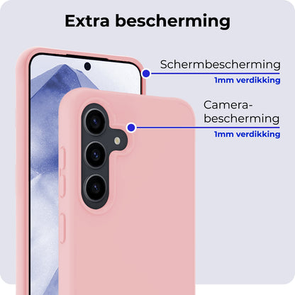 Forterra Samsung A55 Hoesje Siliconen Backcover Lichtgewicht - Lichtroze