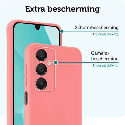 Forterra Samsung A16 Hoesje Siliconen Backcover Lichtgewicht - Lichtroze