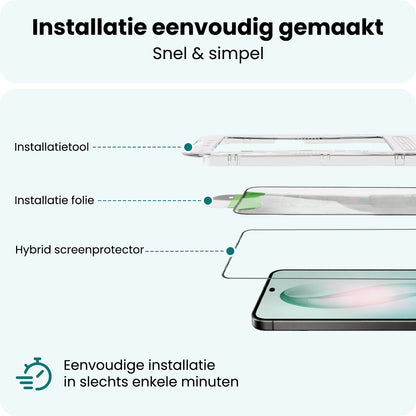 Forterra Samsung S26 Plus Screenprotector Flexibel Glas met Installatieframe