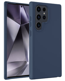 Forterra Samsung S24 Ultra Hoesje Siliconen Backcover Lichtgewicht - Donkerblauw
