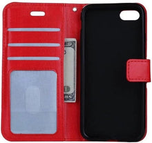 Forterra iPhone 7 Hoesje Bookcase Cover met Kaarthouder - Rood