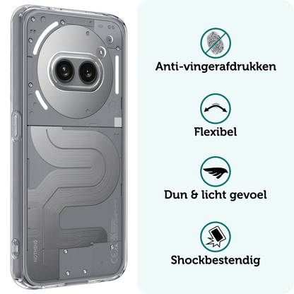 Forterra Nothing Phone 2a Hoesje Siliconen Backcover Lichtgewicht - Transparant