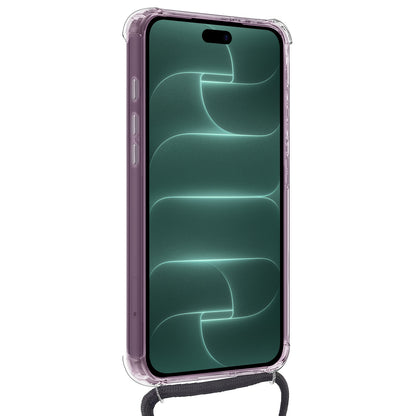 Forterra iPhone 18 Pro Hoesje Kaarthouder met Koord Backcover Shockproof - Transparant