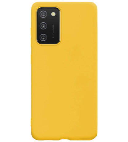 Forterra Samsung A02s Hoesje Siliconen Backcover Lichtgewicht - Geel