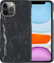 Forterra iPhone 11 Pro Max Hoesje Marmer Hard Case Cover - Zwart