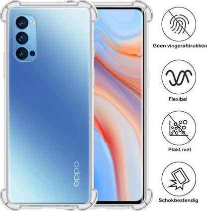 Forterra OPPO Reno 4 Pro 5G Hoesje Shockproof Backcover Siliconen - Transparant