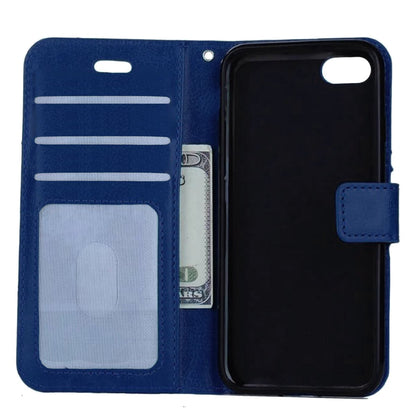 Forterra iPhone SE 2020 Hoesje Bookcase Cover met Kaarthouder - Donkerblauw