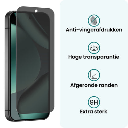 Forterra Google Pixel 11 Pro Screenprotector Gehard Glas - Privacy