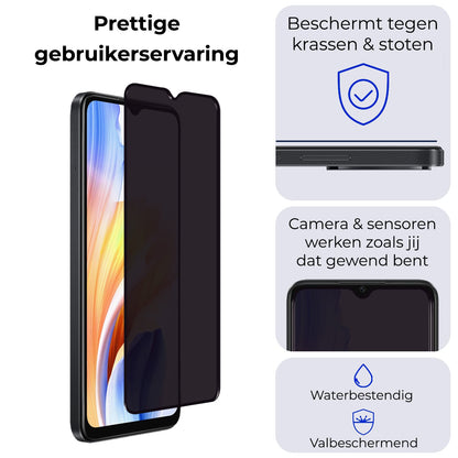 Forterra OPPO A18 Screenprotector Gehard Glas - Privacy