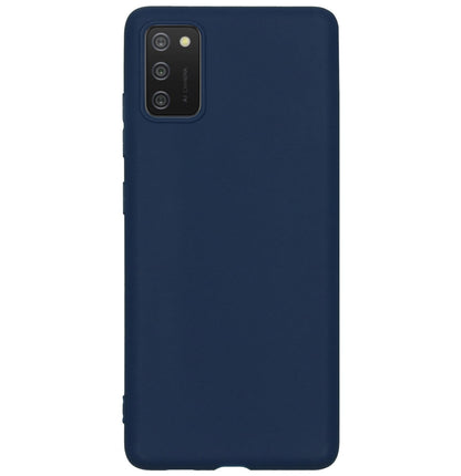 Forterra Samsung A03s Hoesje Siliconen Backcover Lichtgewicht - Donkerblauw