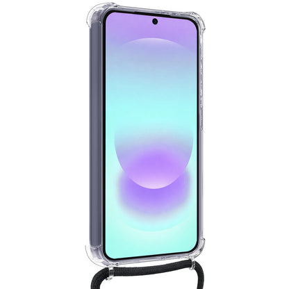 Forterra Samsung A37 Hoesje Kaarthouder met Koord Backcover Shockproof - Transparant