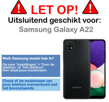 Forterra Samsung A22 5G Hoesje Kaarthouder Backcover Shockproof - Transparant