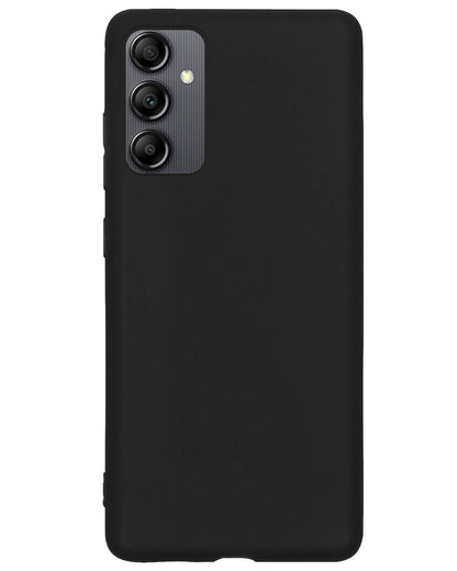 Forterra Samsung A14 Hoesje Siliconen Backcover Lichtgewicht - Zwart