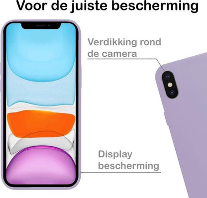 Forterra iPhone X Hoesje Siliconen Backcover Lichtgewicht - Lila