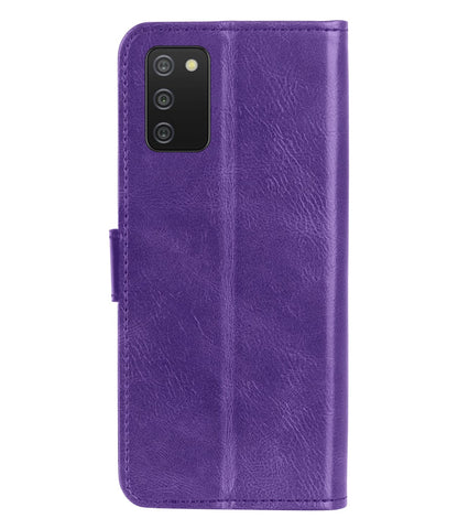 Forterra Samsung A03s Hoesje Bookcase Cover met Kaarthouder - Paars