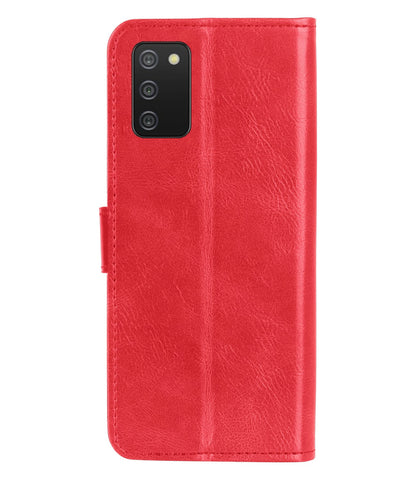 Forterra Samsung A03s Hoesje Bookcase Cover met Kaarthouder - Rood