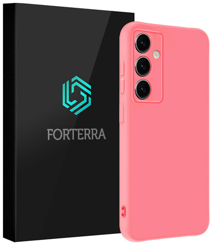Forterra Samsung S25 Plus Hoesje Siliconen Backcover Lichtgewicht - Licht Roze