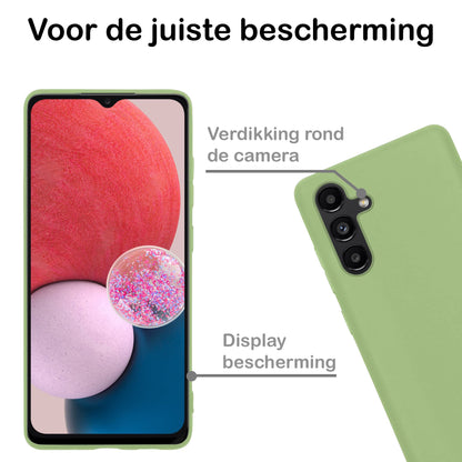 Forterra Samsung A13 5G Hoesje Siliconen Backcover Lichtgewicht - Groen