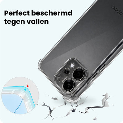 Forterra OPPO Reno 14 Hoesje Shockproof Backcover Siliconen - Transparant