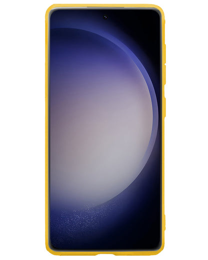 Forterra Samsung S23 Ultra Hoesje Siliconen Backcover Lichtgewicht - Geel