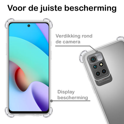 Forterra Xiaomi Redmi 10 2022 Hoesje Shockproof Backcover Siliconen - Transparant