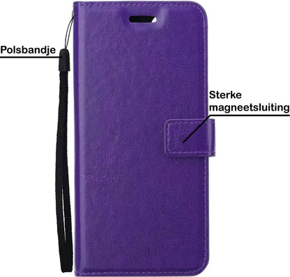 Forterra Samsung A32 5G Hoesje Bookcase Cover met Kaarthouder - Paars