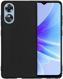 Forterra OPPO A17 Hoesje Siliconen Backcover Lichtgewicht - Zwart