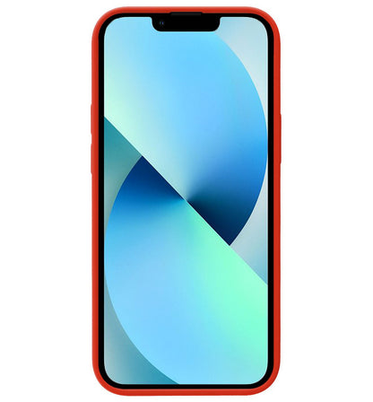 Forterra iPhone 13 Mini Hoesje Siliconen Backcover Lichtgewicht - Rood