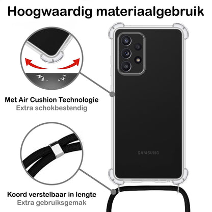 Forterra Samsung A52s Hoesje met Koord Backcover Shockproof - Transparant
